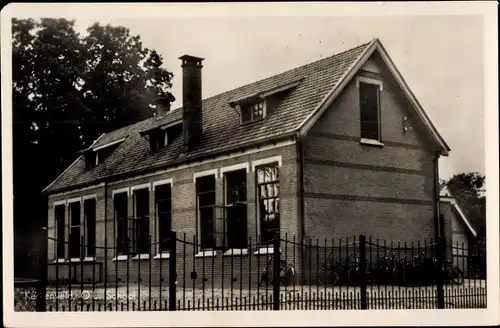 Ak Kerkenveld Hoofddiep Drenthe, O. L. School