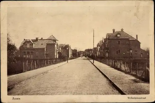 Ak Assen Drenthe Niederlande, Wilhelminastraat