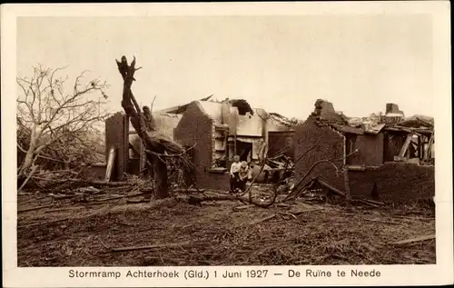 Ak Achterhoek Gelderland, Stormramp 1927, de Ruine te Neede