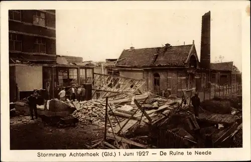 Ak Achterhoek Gelderland, Stormramp 1927, de Ruine te Neede