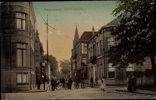 Ak Enschede Overijssel Niederlande, Marktstraat