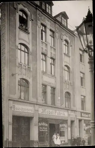 Foto Ak Mülheim Köln am Rhein, Möbelfabrik, Bauschreinerei, Wolfstraße 116, heute Keupstraße