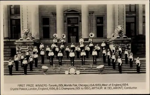 Foto Ak Vancouver, Orchester, First Prize Winners Toronto 1931, Chicago 1933, BC Champions 1950