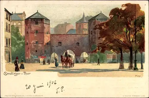 Künstler Ak Kley, H., München Bayern, Sendlinger Tor
