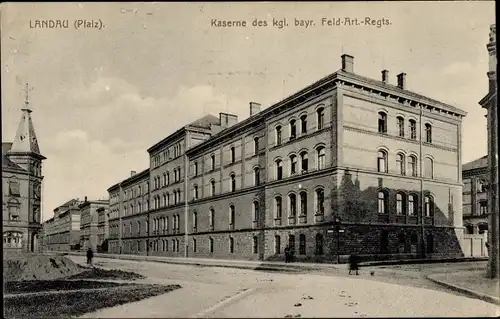 Ak Landau in der Pfalz, Kaserne des kgl. bayr. 5. Feld-Art.-Regts.