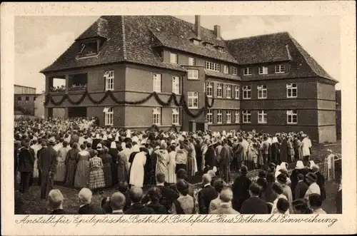 Ak Bethel Bielefeld in Nordrhein Westfalen, Epilepsie Anstalt, Haus Dothan b. d. Einweihung