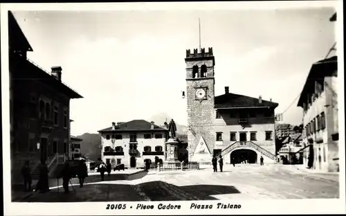 Ak Pieve Cadore Veneto, Piazza Tislano