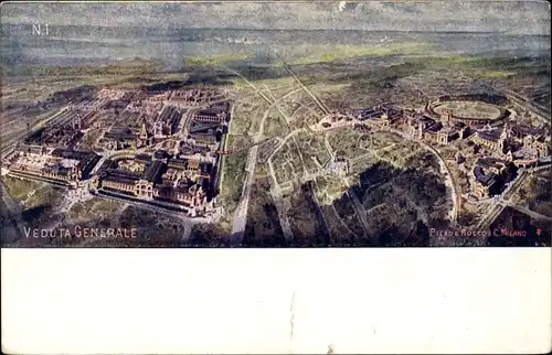 Ak Milano Mailand Lombardia, Esposizione 1906, veduta generale