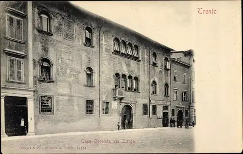 Ak Trento Trient Südtirol, Casa Geromia via Larga