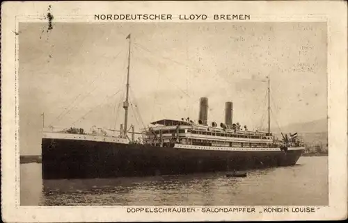 Ak Doppelschrauben Salondampfer Königin Louise, Norddeutscher Lloyd