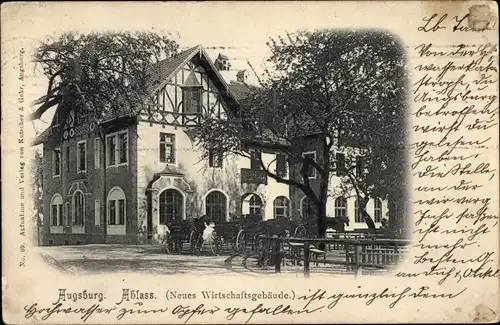 Ak Augsburg in Schwaben, Ablass, Neues Wirtschaftsgebäude