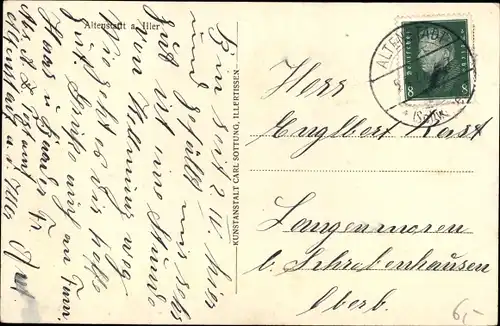 Ak Altenstadt an der Iller, Teilansicht