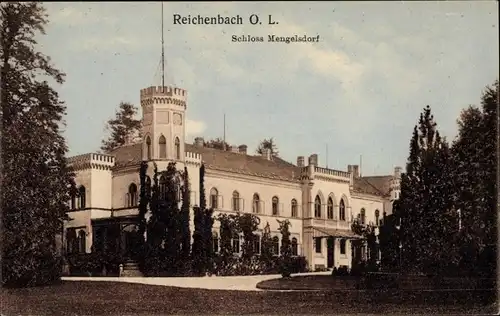 Ak Mengelsdorf Reichenbach in der Oberlausitz, Schloss Mengelsdorf