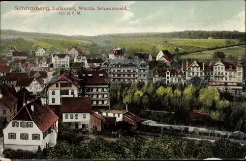 Ak Schömberg im Schwarzwald Württemberg, Teilansicht