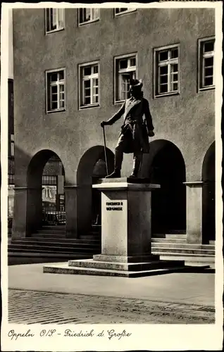 Ak Opole Oppeln Schlesien, Denkmal Friedrich der Große