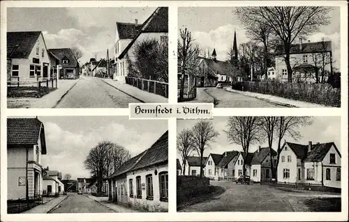 Ak Hennstedt in Dithmarschen, Straßenpartien