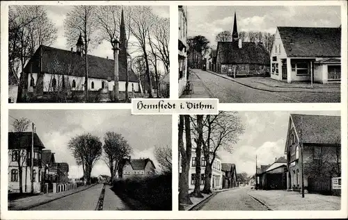 Ak Hennstedt in Dithmarschen, Ortsansichten, Kirche