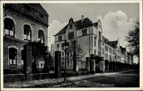 Ak Krefeld am Niederrhein, Zollschule