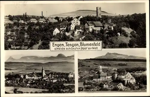 Ak Engen im Hegau Baden, Blumenfeld, Ortsansichten, Tengen