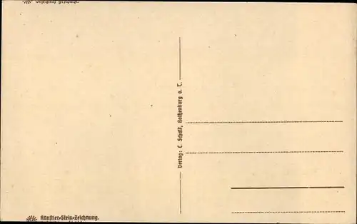 Steindruck Ak Rothenburg ob der Tauber Mittelfranken, Tilly's Einzug im Jahr 1631