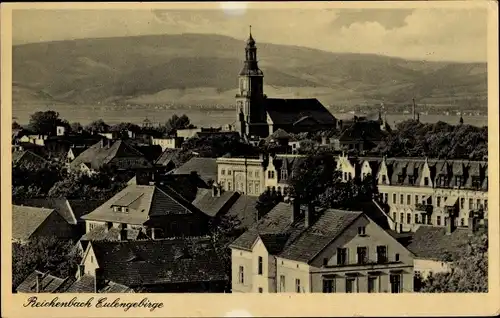 Ak Dzierżoniów Reichenbach Eulengebirge Schlesien, Blick auf den Ort, Kirche