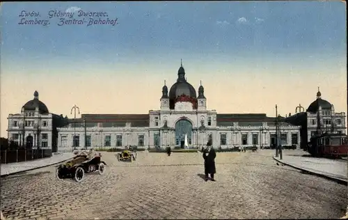 Ak Lwiw Lwów Lemberg Ukraine, Zentralbahnhof