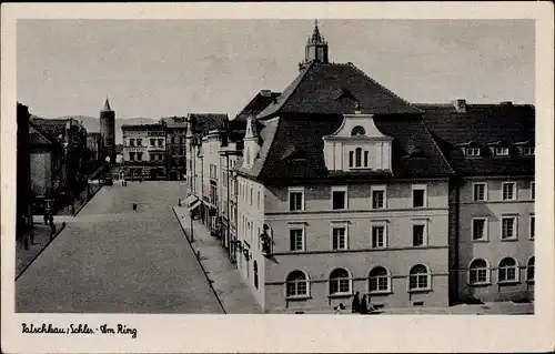 Ak Paczków Patschkau Oberschlesien, Partie am Ring