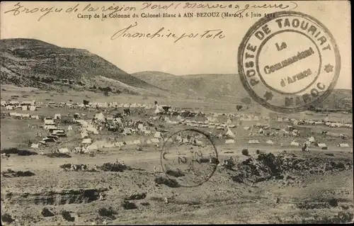 Ak Marokko, Camp de la Colonne du Colonel Blanc à Ain-Bézouz