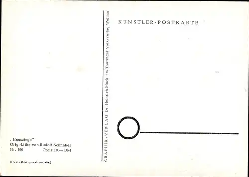 Künstler Ak Schnabel, R., Hausziege, Jungtier