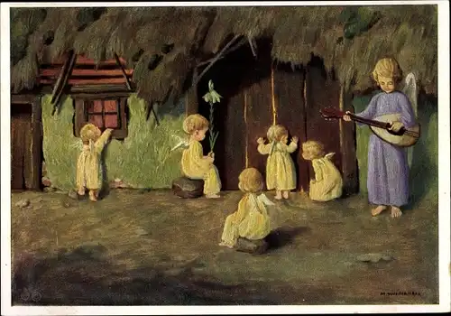 Künstler Ak Schönermark, Still, still, still, weil's Kindlein schlafen will, Kleine Engel