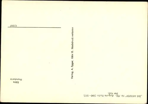 Ak Plastik, Der Kuss, Auguste Rodin