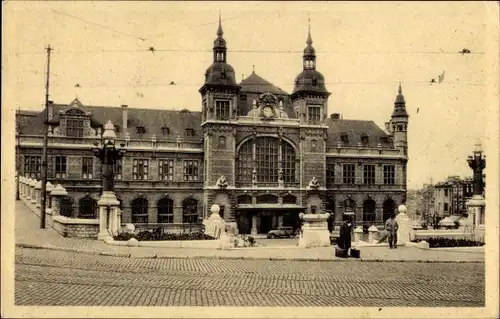 Ak Verviers Wallonien Lüttich, la Gare Centrale