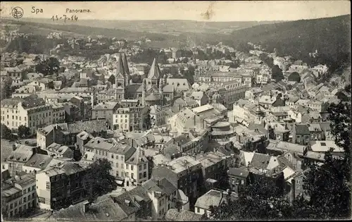 Ak Spa Wallonien Lüttich, Panorama