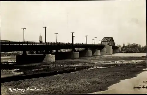 Ak Arnhem Gelderland Niederlande, Rijnbrug