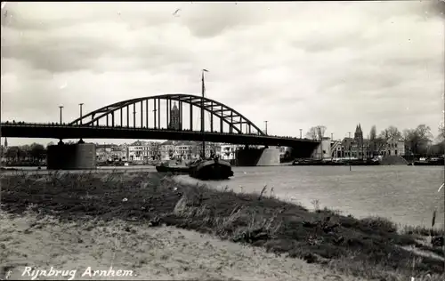 Ak Arnhem Gelderland Niederlande, Rijnbrug