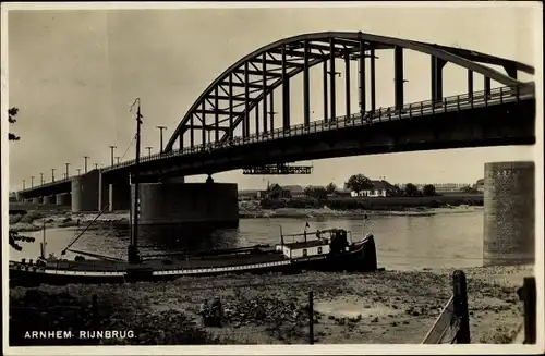 Ak Arnhem Gelderland Niederlande, Rijnbrug