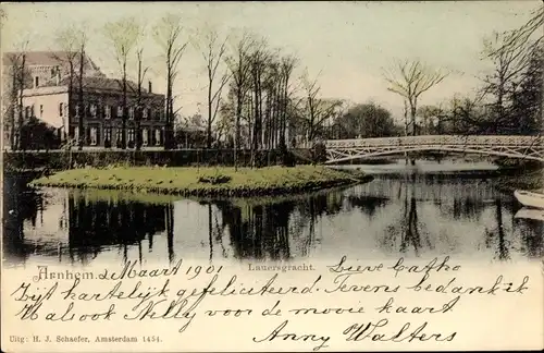 Ak Arnhem Gelderland Niederlande, Lauersgracht