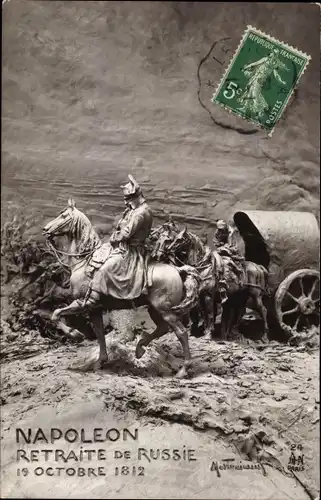 Künstler Ak Mastroianni, Domenico, Napoleon, Retraite de Russie 19 Octobre 1812