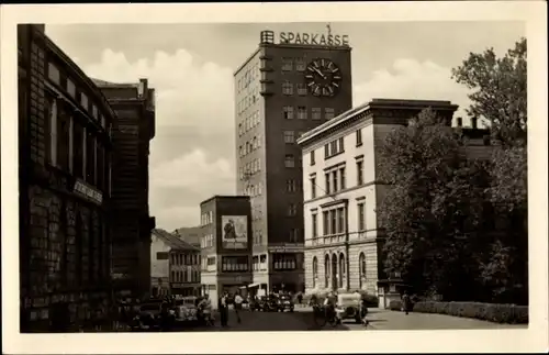 Ak Gera in Thüringen, Hochhaus, Sparkasse