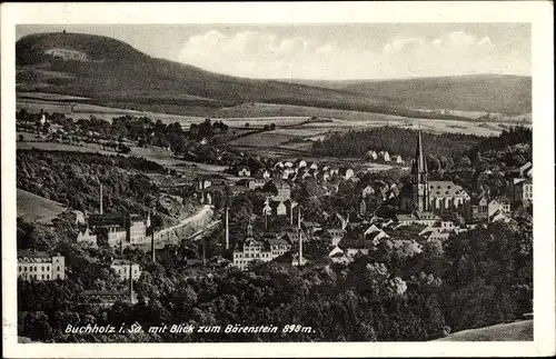 Ak Annaberg Buchholz im Erzgebirge, Panorama, Blick zum Bärenstein