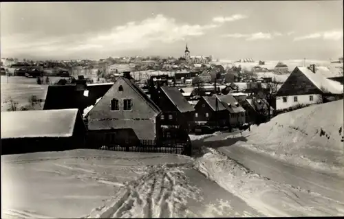 Ak Jöhstadt im Erzgebirge Sachsen, Totale, Winter