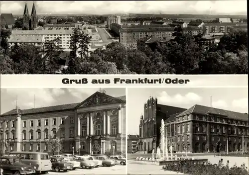 Ak Frankfurt an der Oder, Panorama, Regierungsgebäude, Rathaus