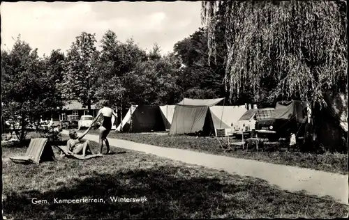 Ak Winterswijk Gelderland Niederlande, Gem. Kampeerterrein, Campingplatz