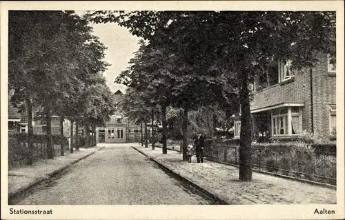 Ak Aalten Gelderland, Stationsstraat