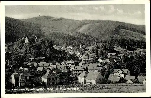 Ak Elgersburg in Thüringen, Panorama mit Hohe Wartskopf