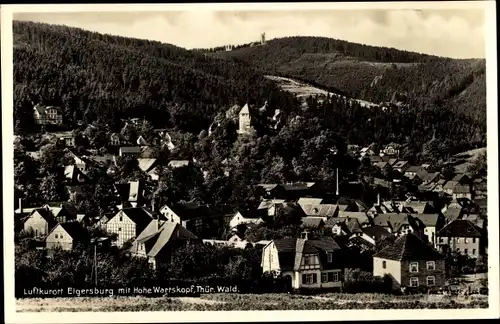 Ak Elgersburg in Thüringen, Panorama mit Hohe Wartskopf