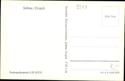 Ak Sehma Sehmatal im Erzgebirge, Panorama