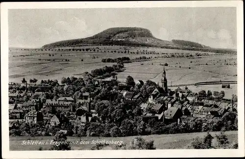 Ak Schlettau im Erzgebirge Sachsen, Panorama, Scheibenberg