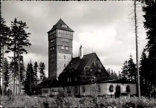 Ak Bärenstein im Erzgebirge, Haus mit Turm