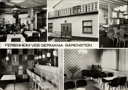 Ak Bärenstein im Erzgebirge, Ferienheim VEB Germania, Speiseraum, Klubraum